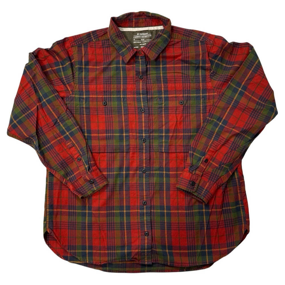 REI Red and Green‎ Plaid Casual Shirt